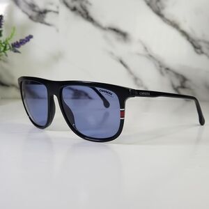 Carrera Sunglasses Black Frame With Clear Blue Lenses